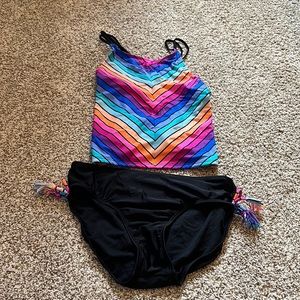 XL Girls Strappy back tankini swimsuit
